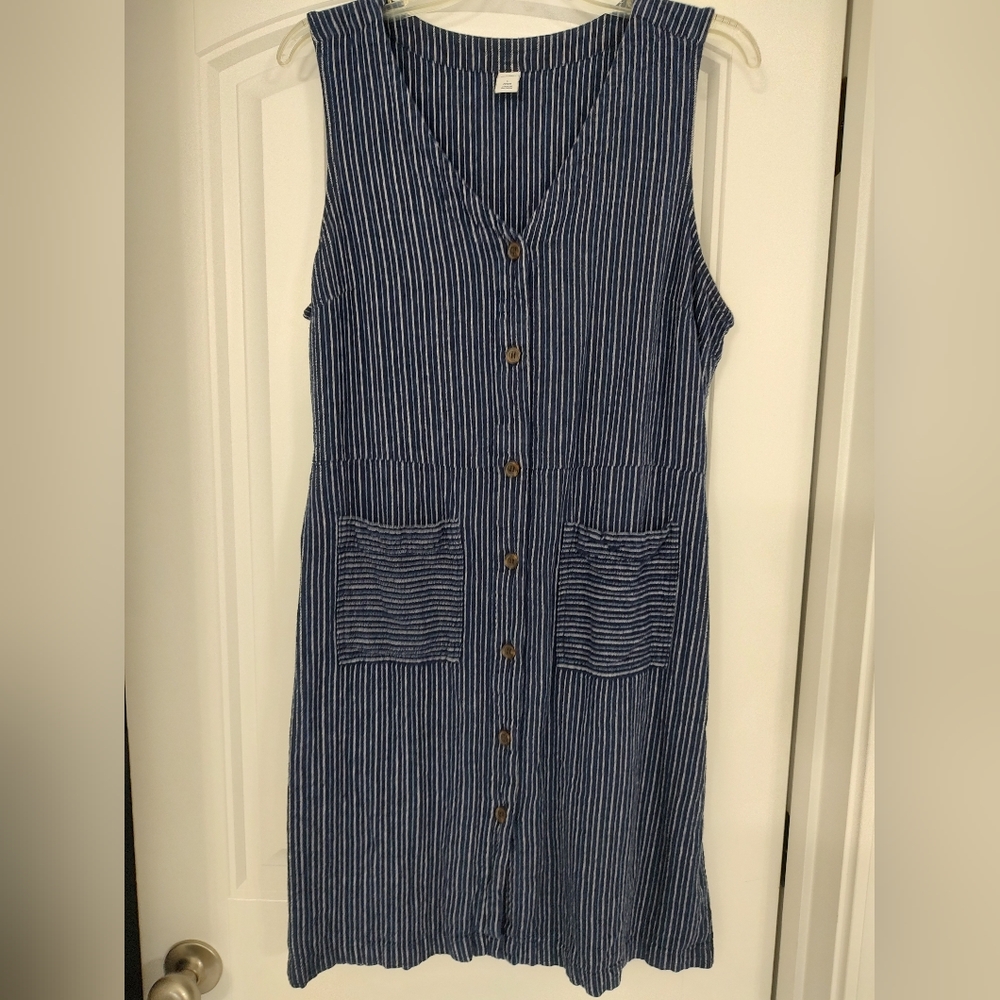 Blue and White Dress